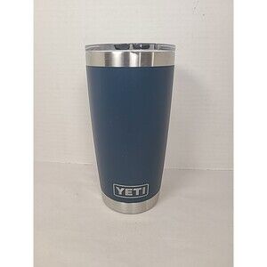 Yeti Rambler 20 oz  With Mag Slider Lid Blue W/ SECNY FCU Logo